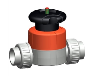 +GF+514型隔膜閥，PVC-C 帶膠粘承插端 美標 手動隔膜閥